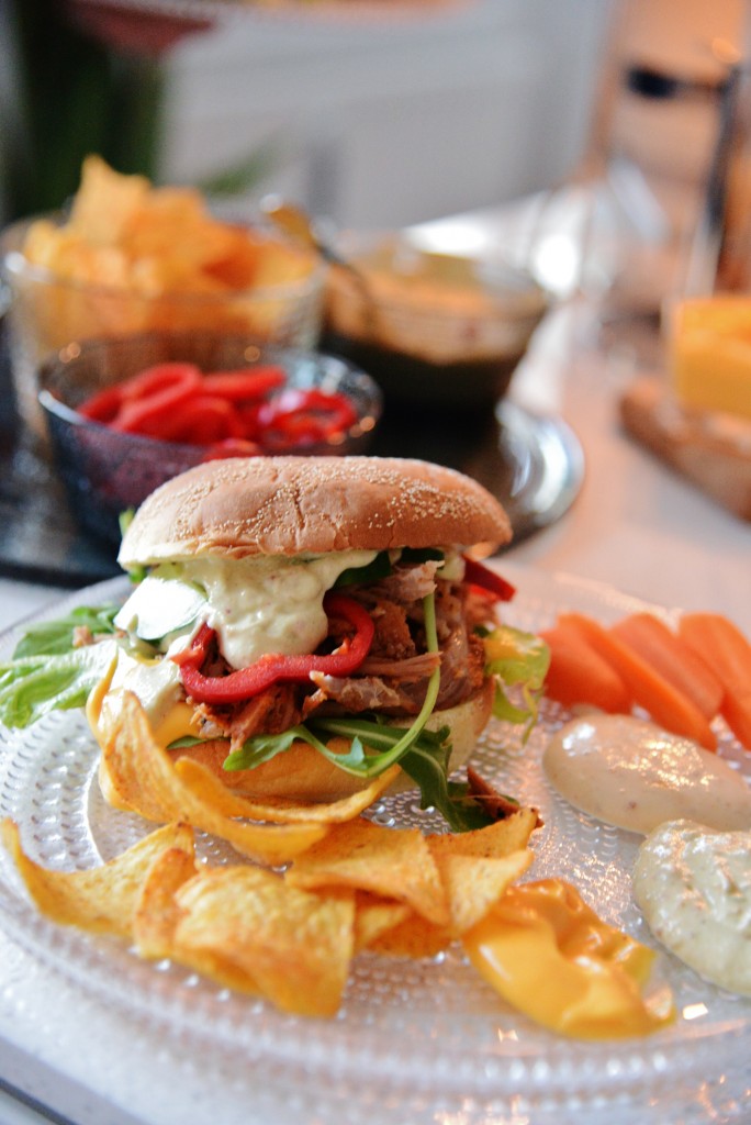 pulled pork burgare
