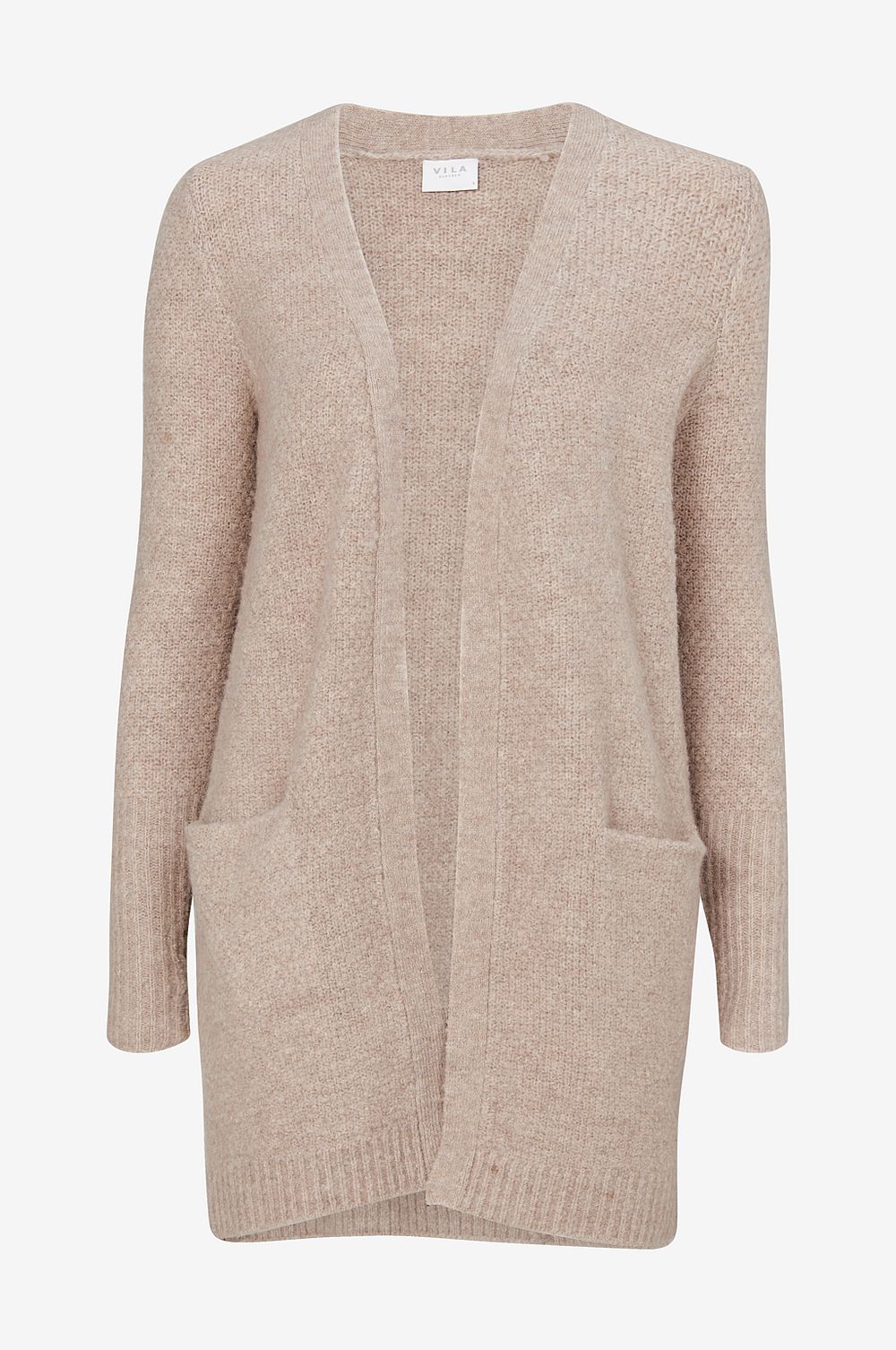 Lång Kofta Dam V-Neck Långärmad Nylonblandning